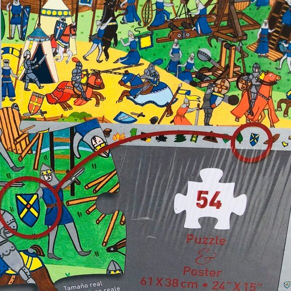 New Sealed Djeco 🧩Puzzle 54pcs Knights🐴& Observation Game for  Age 4+ - Picture 13 of 16